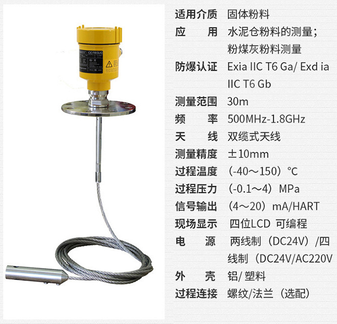 雷達(dá)液位變送器RD712技術(shù)參數(shù)表圖