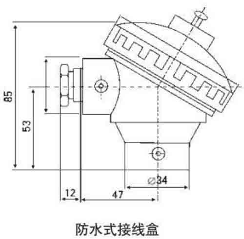 化工熱電阻防水接線盒結(jié)構(gòu)圖